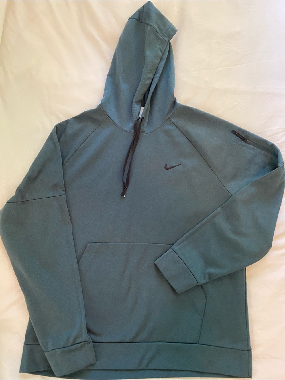 Mens Nike Therma-Fit Deep Teal Pullover Hoodie with Black Swoosh XL
